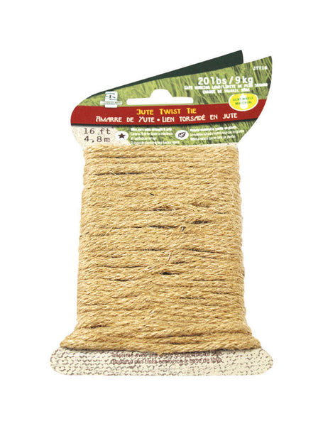 SecureLine 2/25 in. D X 16 ft. L Natural Braided Jute Twine