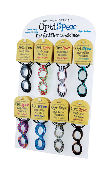 OptiSpex Optimum Optical Assorted Colors Plastic Magnifier Necklace 30 L x 0.25 H in. (Pack of 32)