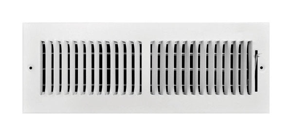 Tru Aire 4 in. H X 14 in. W 2-Way Powder Coat White Steel Wall/Ceiling Register