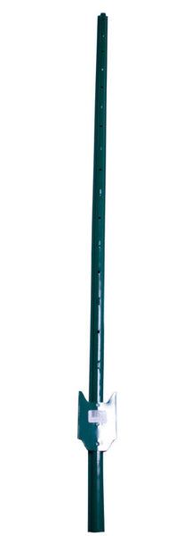 Poste en U de acero con recubrimiento en polvo verde de calibre 14 de 60 in de alto de American Posts (paquete de 10)