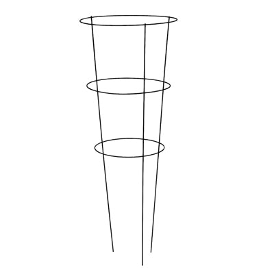 Tomato Cage, Heavy-Duty, 3-Ring, Black, 42 x 16-In. (Pack of 50)