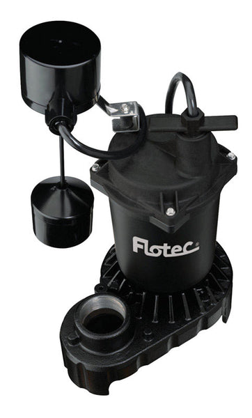 Bomba de sumidero sumergible de succión inferior con interruptor de flotador vertical de zinc de 1/3 HP y 4200 GPH de Pentair