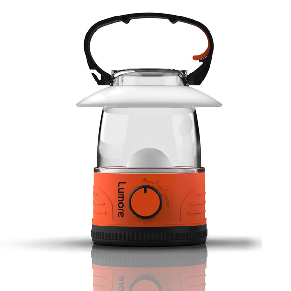LUMORE Black/Orange ABS 50 lm. Non-Rechargeable LED Camping Lantern 4.5 W x 5.25 H in. (Pack of 6)