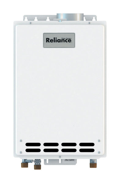 Calentador de agua a gas propano sin tanque Reliance de 0 galones y 140 000 BTU