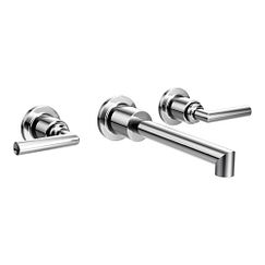 Grifo de baño de pared de dos manijas cromado