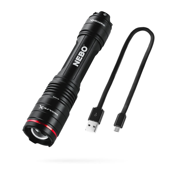LINTERNA LED 1800L NEGRA