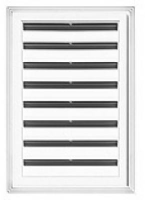 Ventilación a dos aguas rectangular, color blanco, 12 x 18 pulgadas.