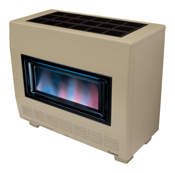 Calentador de habitación Empire de 50 000 Btu a GLP, 34" de ancho x 16" de profundidad x 29-9/16" de alto, 1/2" NPT