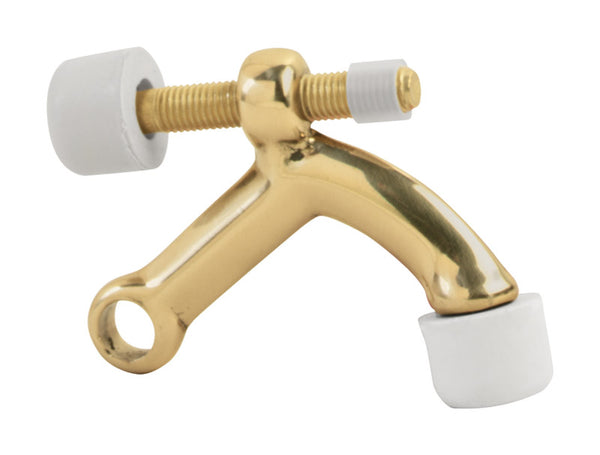 Ives by Schlage Brass Bright Brass Gold Hinge Pin Door Stop Mounts to door 5/16 in.