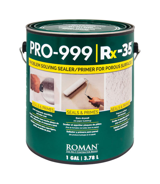 Roman Rx-35 Clear Flat Water-Based Acrylic Primer and Sealer 1 gal. (Pack of 4)