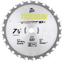 Hojas de sierra circulares de carburo de titanio 10X de 24 TPI y 8-1/2" Vermont American 27823