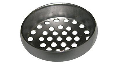 Colador para migas cromado, 1-1/2 pulgada, poco profundo, en cartón (paquete de 6)
