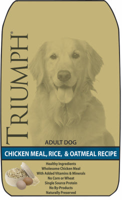 Alimento para perros a base de harina de pollo, arroz y avena, 40 libras.