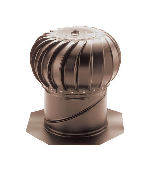 Air Vent 18 in. H X 19.4 in. W X 19.5 in. L X 12 in. D Weatherwood Brown Galvanized Turbine