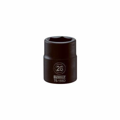 Metric Impact Socket, 6-Point, 3/4-In. Drive, 26mm