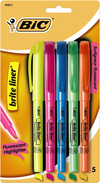 Bic Blp51W-Ast Brite Hi-Liter™ Surtido (paquete de 6)