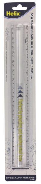 Helix 61002 2" X 12" Transparent Magnifiying Ruler