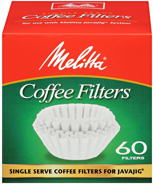 Melitta 63229 Single Serve Coffee Filters For Javajig 60 Count