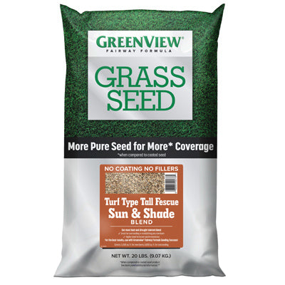 Semilla de césped Fairway Formula, festuca alta, sol y sombra, 20 libras.