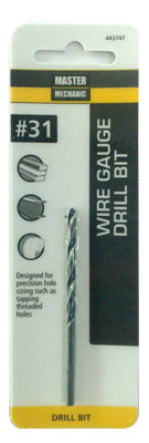 #31 2-3/4-In. Wire Gauge Drill Bit, Black Oxide