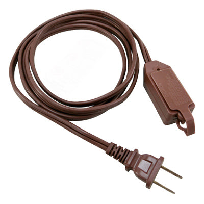 Cable de extensión, toma cúbica polarizada 16/2 SPT-2, marrón, 15 pies.