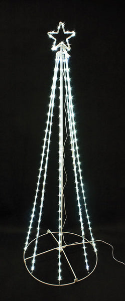 Árbol de Navidad con luces LED de metal y plástico de color blanco cálido, paquete de 1