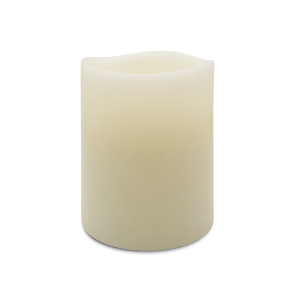 Matchless Darice Ivory Vanilla Honey Scent Pillar Flameless Flickering Candle 5 in. H x 3.8 in. Dia. (Pack of 4)