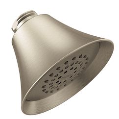 Brushed nickel one-function 3.75" diameter spray head standard