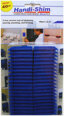 Handi-Shim Construction Shim, Blue, 1/4-In., 40-Ct.