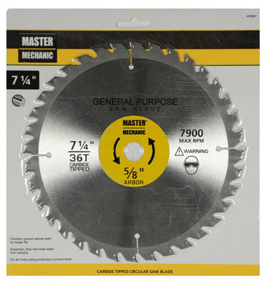 Smooth-Cut Combo Circular Saw Blade, 36 Teeth, 7-1/4-In.