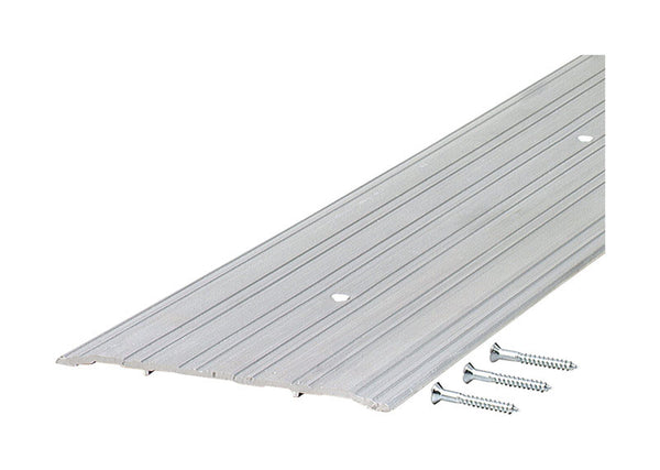 M-D Building Products 6 in. W x 72 in. L Silver Metallic Aluminum Fluted Saddle Threshold