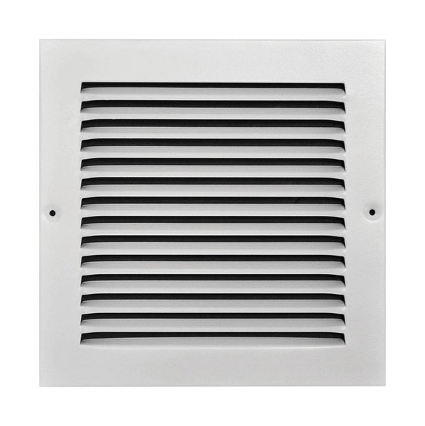Rejilla de retorno de aire Ta Industries de 8" x 8", recubierta de polvo y envuelta en plástico blanco