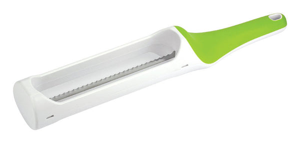 Urban Trend Hometown White/ Green Plastic/Stainless Steel Bagel Slicer