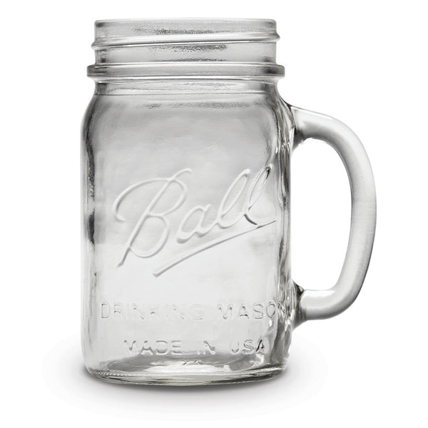 Taza de vidrio transparente Ball de 16 oz (paquete de 6)