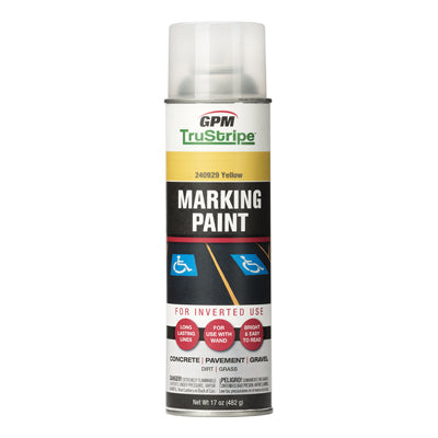 Pintura amarilla de 17 oz con marca de inventario