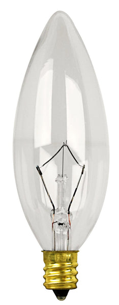 Feit Electric Bp60ctc 60 Watt Clear Straight Tip Chandelier Light Bulbs 2 Count
