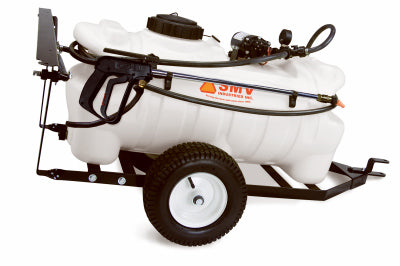 Pulverizador de remolque, 2 GPM, blanco, tanque de 25 galones