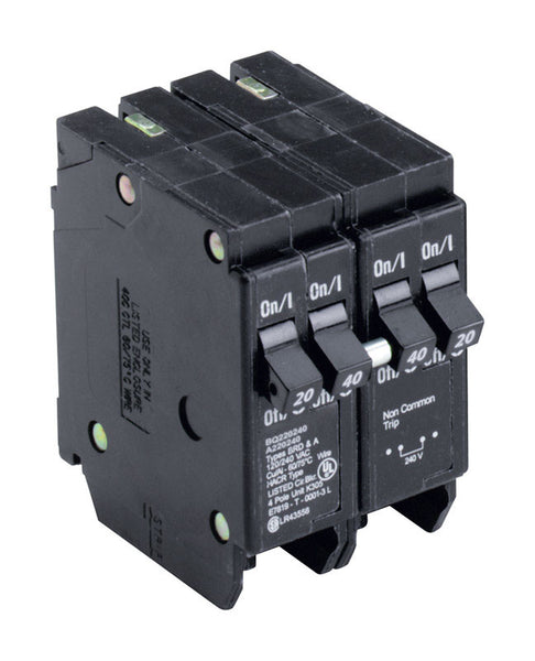 Disyuntor enchufable de 4 polos Eaton de 20/40 amperios
