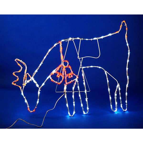 Celebrations LED Multi 28 in. Feeding Reindeer Yard Decor