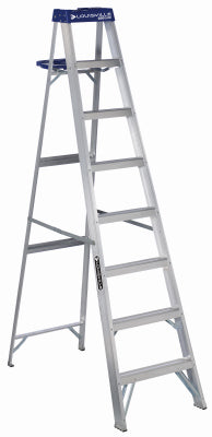 Escalera de tijera de aluminio de 8 pies, tipo I, capacidad de carga de 250 lb