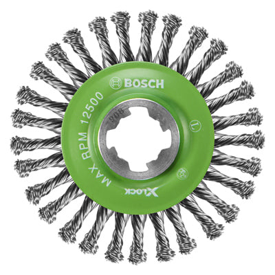 X-Lock Knotted Wire Wheel, Stainless Steel, 4.5-In.