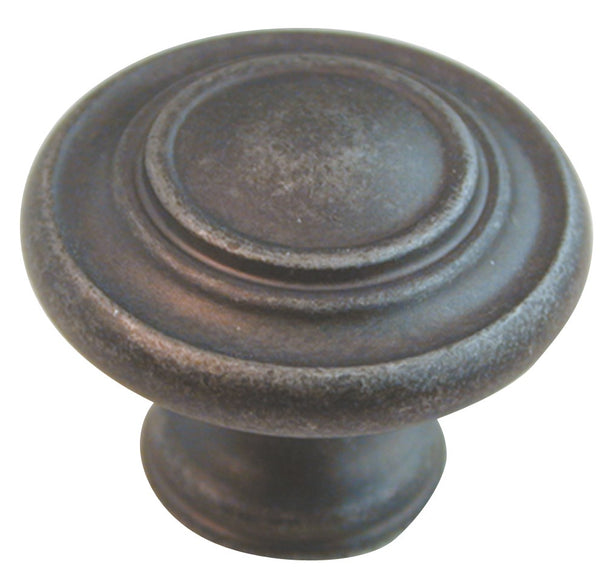 Ultra Hardware 41709 1-5/16 Round Antique Steel Designer's Edge™ Cabinet Knob