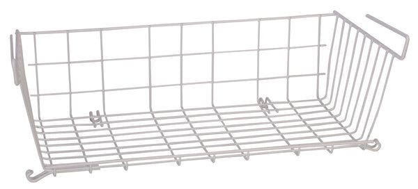 Grayline 40609 21 X 10 X 6.25 White Vinyl Coated Wire Undershelf Basket