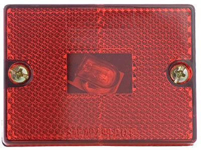 Trailer Clearance Light, Stud-Mounted, Red, 2.75 x 2-1/8-In.