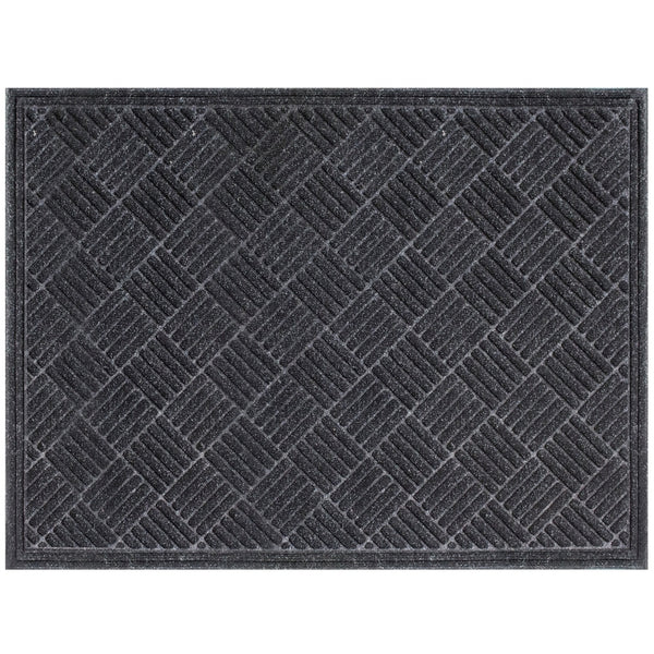 Piso antideslizante de poliéster para interiores y exteriores Multy Home Contours de 2 pies de largo y 3 pies de ancho en color carbón