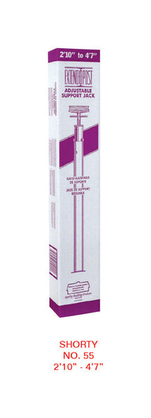 Poste extensible Marshall Stamping de 2,5 pulg. de profundidad y 55 pulg. de altura, 10 000 lb