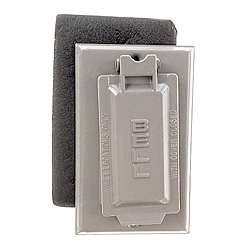 Bell Outdoor 5103-6 White Single Gang Weatherproof GFCI Box Cover