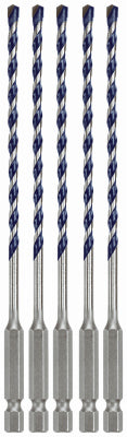 BluGranite Turbo Hammer Drill Bit, Carbide, 5/32 x 3 x 6-In., 5-Pk.