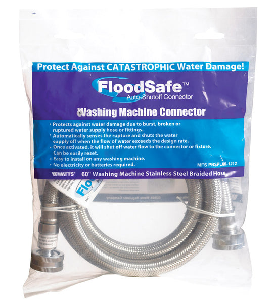 SureDry 3/4 in. Hose x 3/4 in. Dia. Hose 60 in. Stainless Steel Washing Machine Supply Line