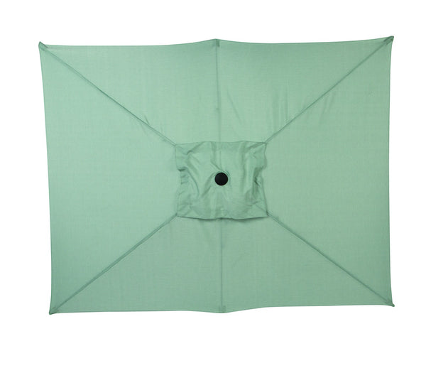 Sombrilla inclinable para patio de 9 pies Lake Ridge de Living Accents en color verde azulado